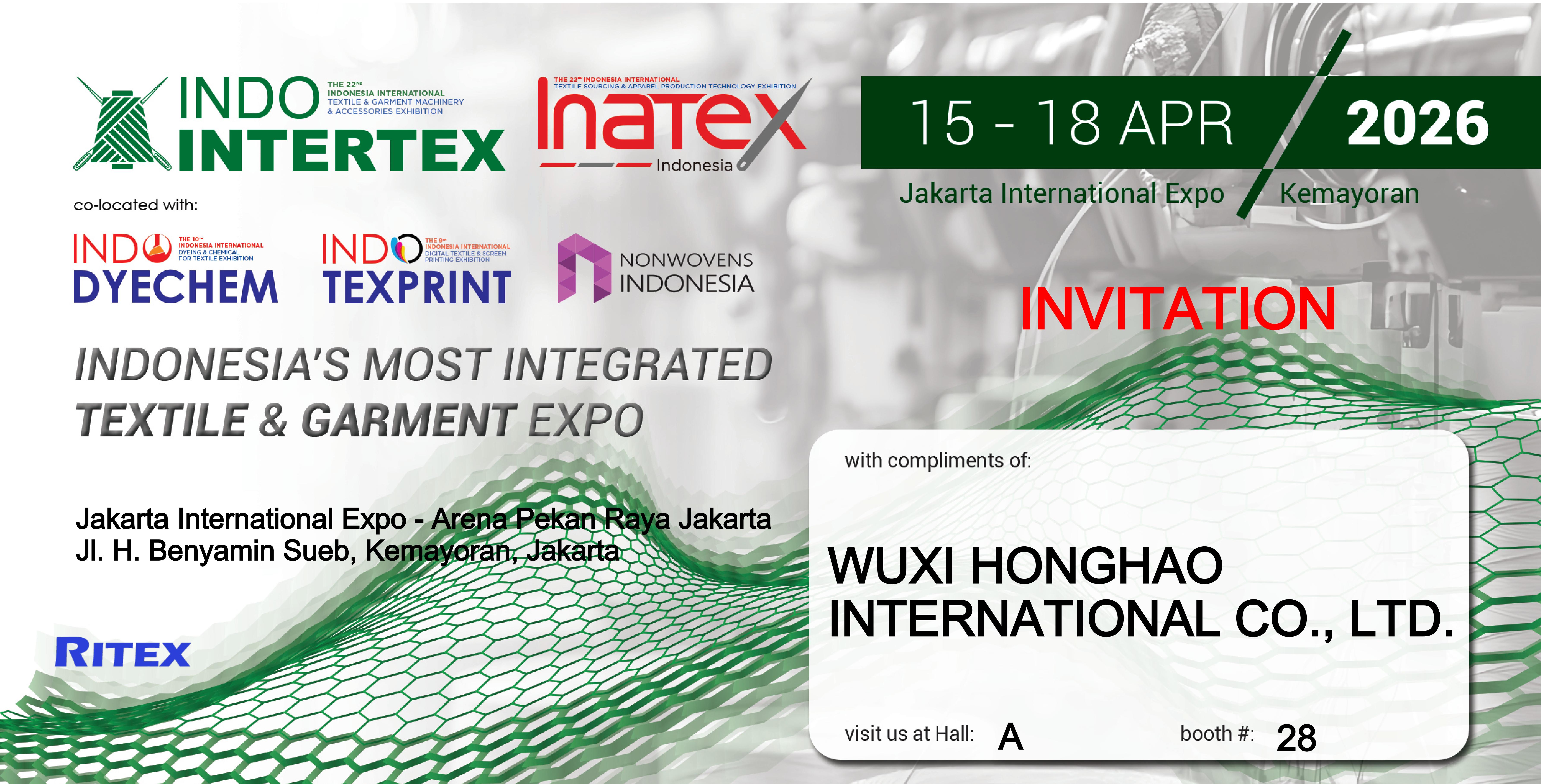 <strong>INDO INTERTEX 2026: Wuxi Honghao International Debuts at Indonesia’s Premier Textile Expo</strong>
